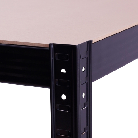 Raft de colț negru 70x45x150 cm pentru depozitare ROTOR [2]