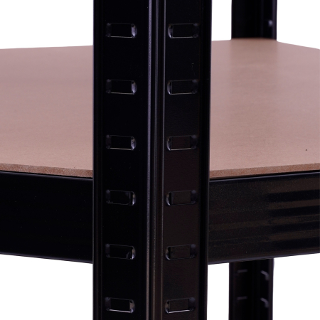 Raft de colț negru 70x45x150 cm pentru depozitare ROTOR [6]