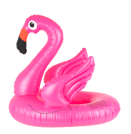 Accesorii Piscina, Plaja, Litoral - Saltea gonflabila (colac) pentru copii model Flamingo, dimensiune 66 x 47 cm