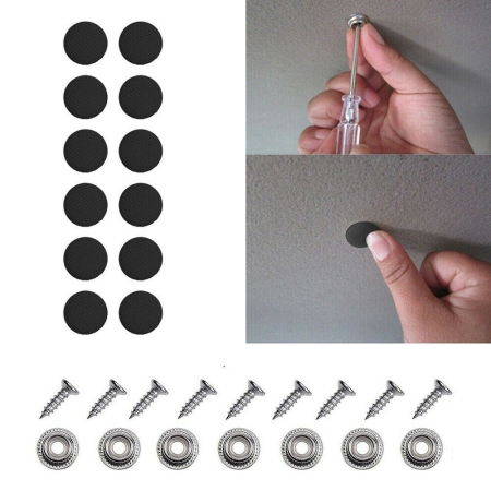 Reconditionare Interior - Set 12 clipsuri pentru reparatii tapiterie plafon auto, culoare Negru