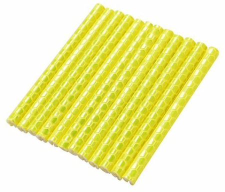 Accesorii Biciclete - Set 12 ornamente din material reflectorizant pentru spite bicicleta, culoare galben