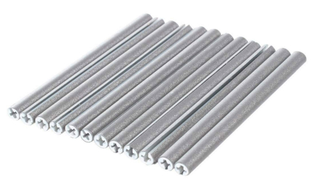 Accesorii Biciclete - Set 12 ornamente din material reflectorizant pentru spite bicicleta, culoare gri - argintiu