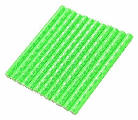 Accesorii Biciclete - Set 12 ornamente din material reflectorizant pentru spite bicicleta, culoare verde