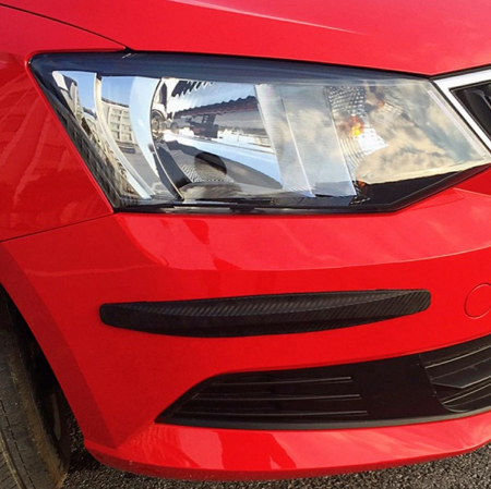 Accesorii Exterior - Set 2 bandouri de protectie bara, culoare Negru, finisaj Carbon