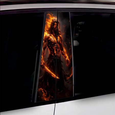 Stickere Stalp Usa - Set 2 stickere decorative pentru stalpii usilor, print autoadeziv de inalta rezolutie, dimensine 2 buc x 50 x 22 cm , cod: AVX-SSU-20