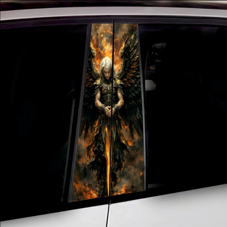 Stickere Stalp Usa - Set 2 stickere decorative pentru stalpii usilor, print autoadeziv de inalta rezolutie, dimensine 2 buc x 50 x 22 cm , cod: AVX-SSU-22