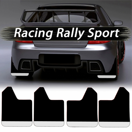 Aparatori Noroi - Set 4 Aparatori Noroi SPORT din cauciuc pentru autoturisme, universale,  model Silver, dimensiune 30 x 23cm