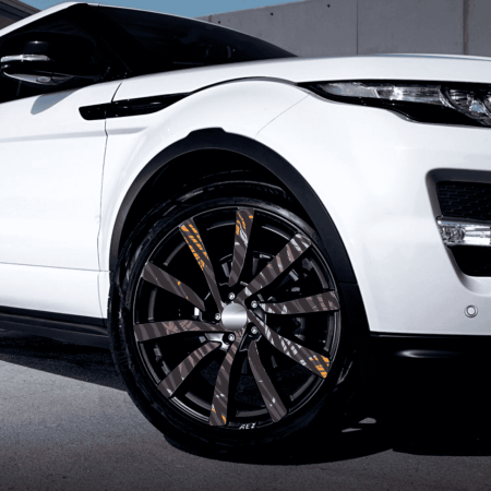 Folii Colantare Jante - Set 4 Folii Imprimate Outdoor cu EcoSolvent, autoadezive, pentru decorarea jantelor auto, dimetru 60 cm, model FJT-03