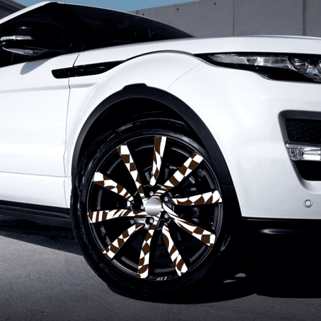 Folii Colantare Jante - Set 4 Folii Imprimate Outdoor cu EcoSolvent, autoadezive, pentru decorarea jantelor auto, dimetru 60 cm, model FJT-04