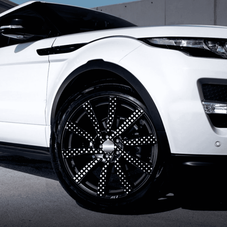 Folii Colantare Jante - Set 4 Folii Imprimate Outdoor cu EcoSolvent, autoadezive, pentru decorarea jantelor auto, dimetru 60 cm, model FJT-05