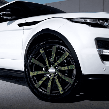 Folii Colantare Jante - Set 4 Folii Imprimate Outdoor cu EcoSolvent, autoadezive, pentru decorarea jantelor auto, dimetru 60 cm, model FJT-07