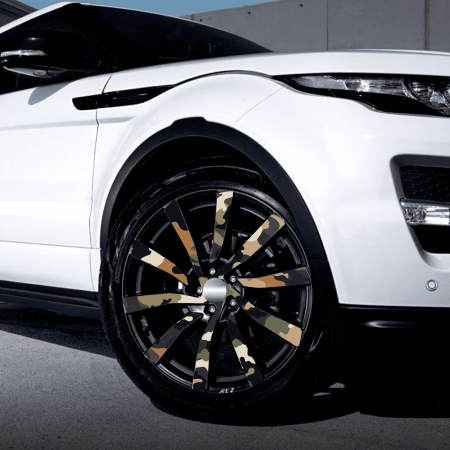 Folii Colantare Jante - Set 4 Folii Imprimate Outdoor cu EcoSolvent, autoadezive, pentru decorarea jantelor auto, dimetru 60 cm, model FJT-10
