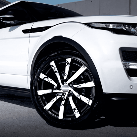 Folii Colantare Jante - Set 4 Folii Imprimate Outdoor cu EcoSolvent, autoadezive, pentru decorarea jantelor auto, dimetru 60 cm, model FJT-11