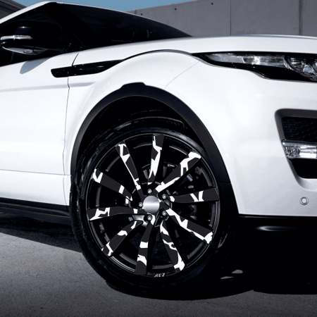 Folii Colantare Jante - Set 4 Folii Imprimate Outdoor cu EcoSolvent, autoadezive, pentru decorarea jantelor auto, dimetru 60 cm, model FJT-18