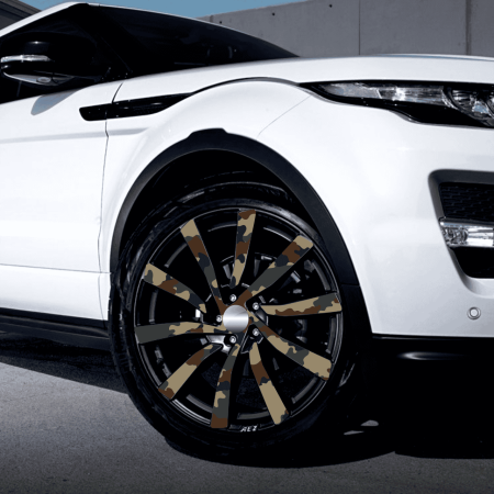 Folii Colantare Jante - Set 4 Folii Imprimate Outdoor cu EcoSolvent, autoadezive, pentru decorarea jantelor auto, dimetru 60 cm, model FJT-27