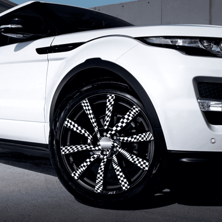 Folii Colantare Jante - Set 4 Folii Imprimate Outdoor cu EcoSolvent, autoadezive, pentru decorarea jantelor auto, dimetru 60 cm, model FJT-32