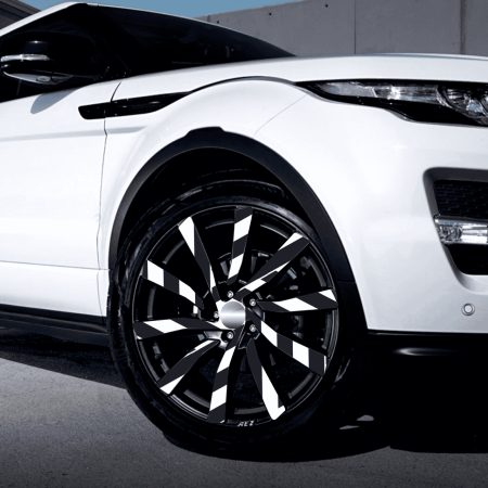 Folii Colantare Jante - Set 4 Folii Imprimate Outdoor cu EcoSolvent, autoadezive, pentru decorarea jantelor auto, dimetru 60 cm, model FJT-37