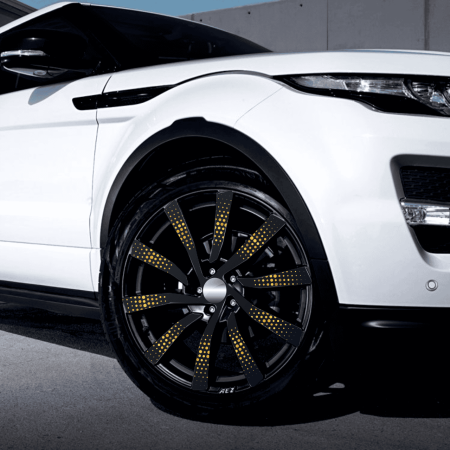 Folii Colantare Jante - Set 4 Folii Imprimate Outdoor cu EcoSolvent, autoadezive, pentru decorarea jantelor auto, dimetru 60 cm, model FJT-41