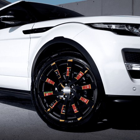 Folii Colantare Jante - Set 4 Folii Imprimate Outdoor cu EcoSolvent, autoadezive, pentru decorarea jantelor auto, dimetru 60 cm, model FJT-43