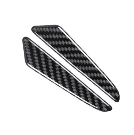 Ornamente Exterior - Set 8 elemente de protectie usa "Imitatie Carbon", flexibile, autoadezive, culoare Neagra