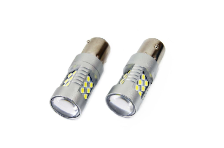 Iluminat Auto - Set becuri auto cu LED CANBUS compatibil P21W BA15S 24 SMD 6.2W Alb 12/24V, destinat competitiilor auto sau off-road