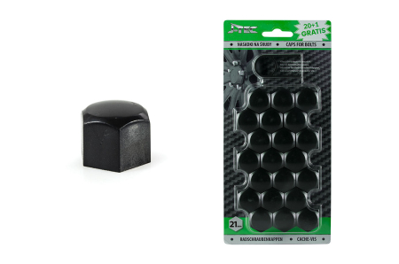 Accesorii Roti - Set capace prezoane 21 mm, culoare Negru