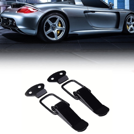 Siguranta Auto - Set clipsuri pentru capota, 57 mm, culoare neagra