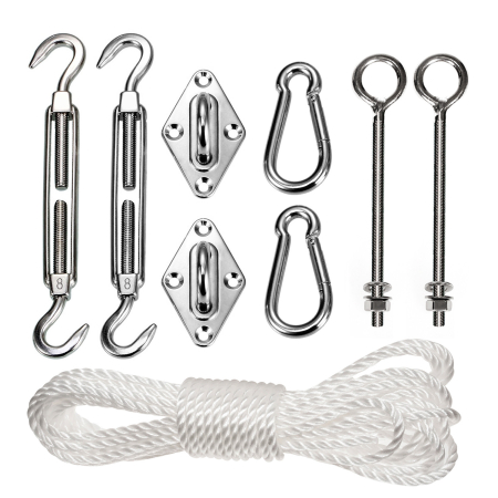 Accesorii Gradina - Set montaj Umbrar de Gradina din INOX GB508, 9 piese