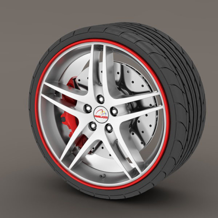 Inele Protectie Jante - Set protectie jante, calitate Premium, 4 inele din plastic, culoare ROSU