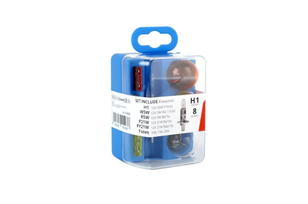 Becuri Halogen - Set rezerva becuri si sigurante 8 buc H1