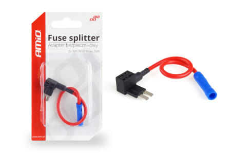 Sigurante si Conectori - Splitter adaptor siguranta suplimentara compatibil sigurante 2 x MICRO 2, max. 20A