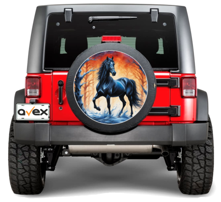 Sticker Roata de Rezerva - Sticker Auto "Roata de Rezerva" rezistenta la intemperii si raze UV, diametru 55 cm, Cod: AVX-RR13