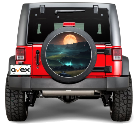 Sticker Roata de Rezerva - Sticker Auto "Roata de Rezerva" rezistenta la intemperii si raze UV, diametru 55 cm, Cod: AVX-RR15