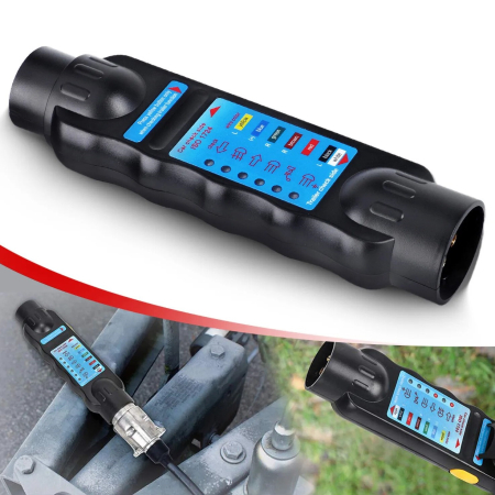 Fise si Prize - Tester Profesional pentru prize, fise si instalatii electrice remorca cu adaptoare 13/7 si 7/13