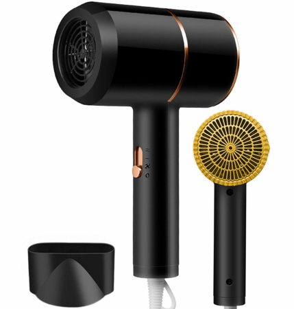 Ingrijire Personala - Uscator de par pentru casa sau calatorii, alimentare 220V, culoare Neagra, AVX-AG440E