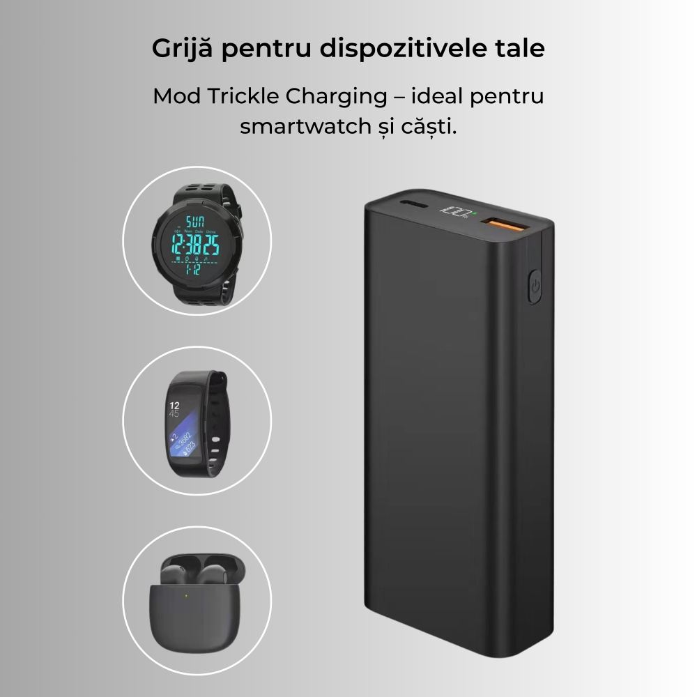 Baterie externa 10000mAh 45W | Negru [4]