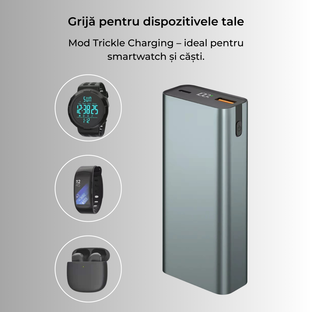 Baterie externa 10000mAh 45W | Negru [4]