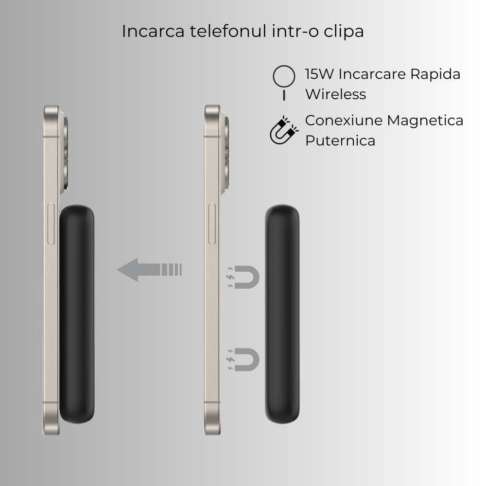 Baterie externă MagSafe 10000mAh 15W | Negru [3]