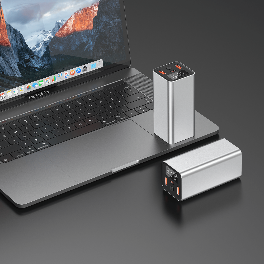 Baterie externa 20000mAh 65W laptop | USB-C & USB-A Negru [3]
