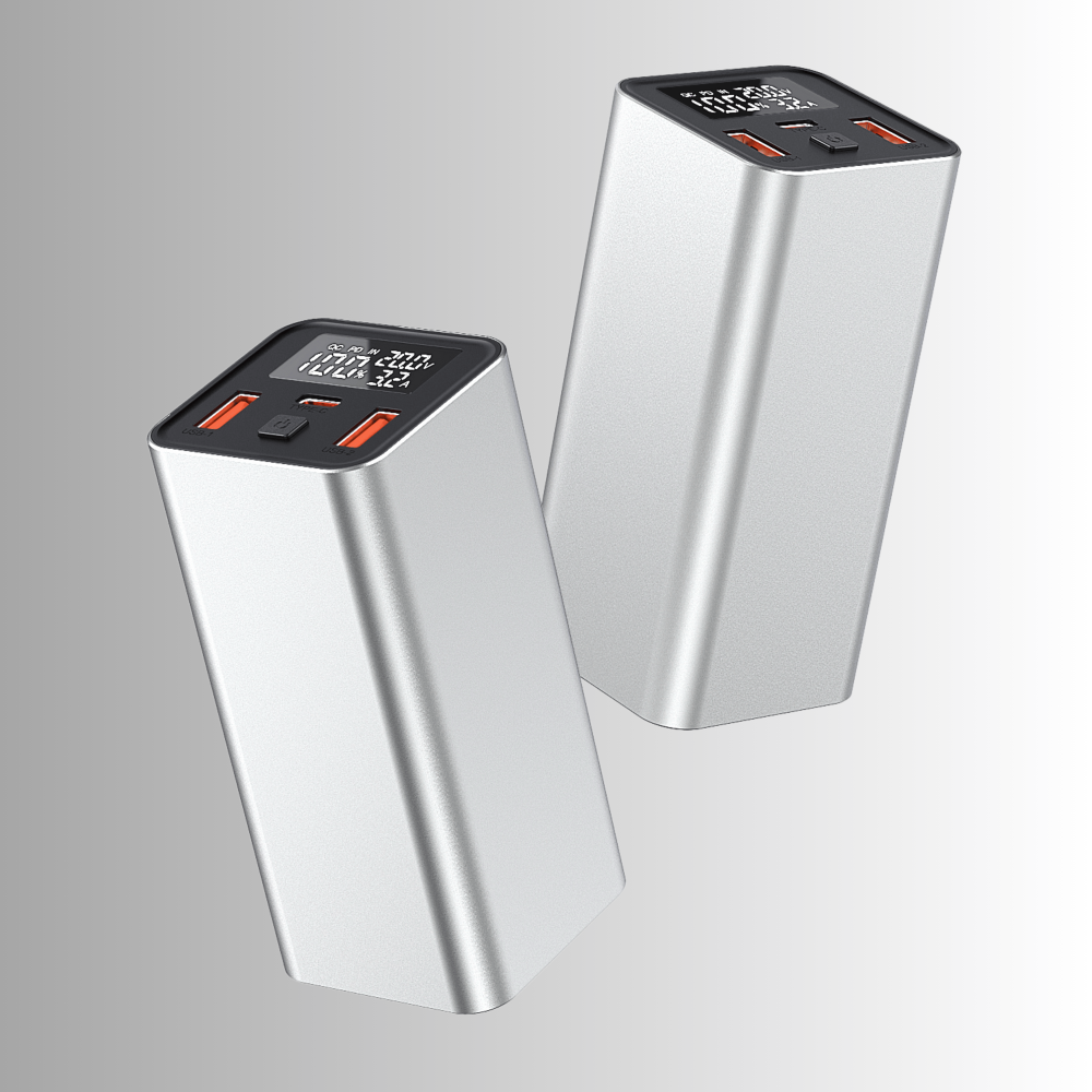 Baterie externa 20000mAh 65W laptop | USB-C & USB-A Negru [4]