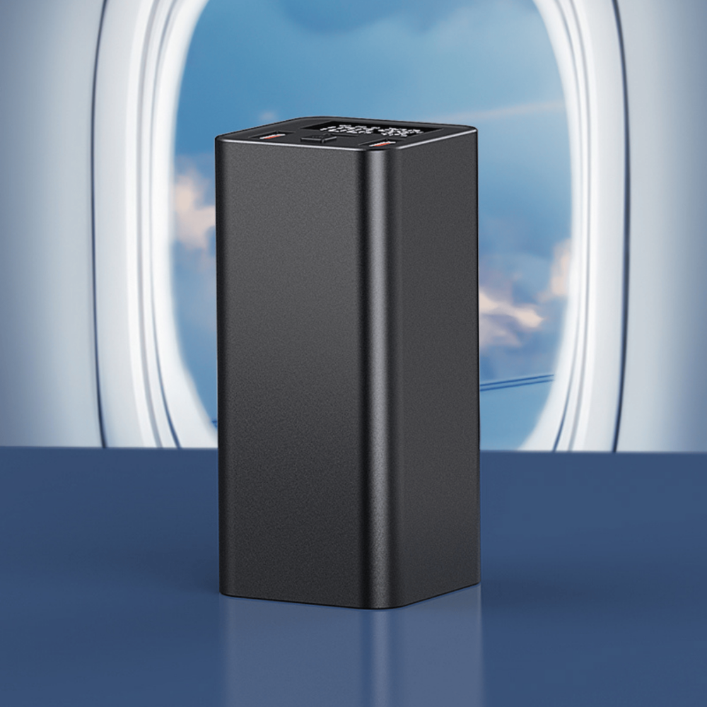 Baterie externa 20000mAh 65W laptop | USB-C & USB-A Negru [4]