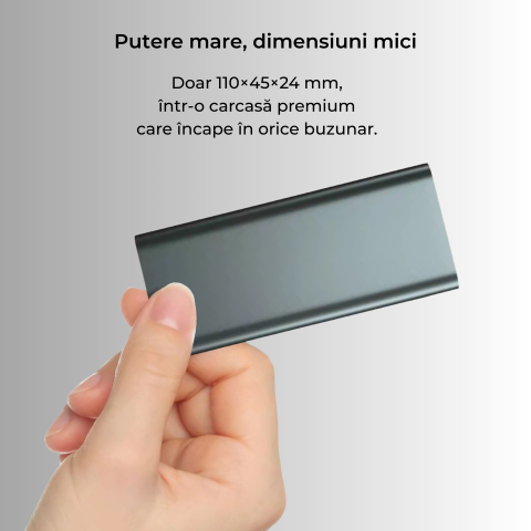 Baterie externa 10000mAh 45W | Negru [2]