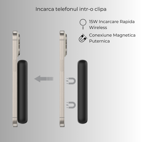 Baterie externă MagSafe 10000mAh 15W | Negru [2]