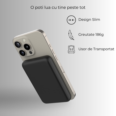 Baterie externă MagSafe 10000mAh 15W | Negru [4]