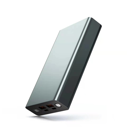 Baterii externe - Baterie externa 20000mAh 100W laptop | 2x USB-C & 2x USB-A Negru