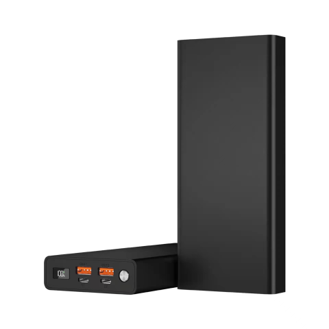 Baterii externe - Baterie externa 30000mAh 100W laptop | 2x USB-C & 2x USB-A Negru