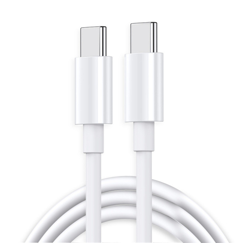 Cablu USB-C -> USB-C - Cablu de date si încărcare USB-C la USB-C 65W, 1m, Alb
