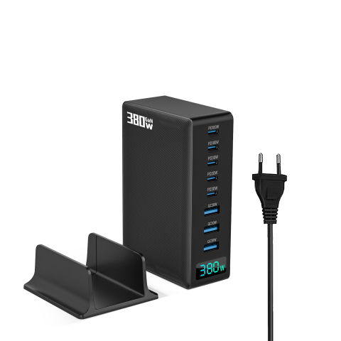 Statie încărcare 8-in-1 380W, 5x USB-C + 3x USB-A [1]