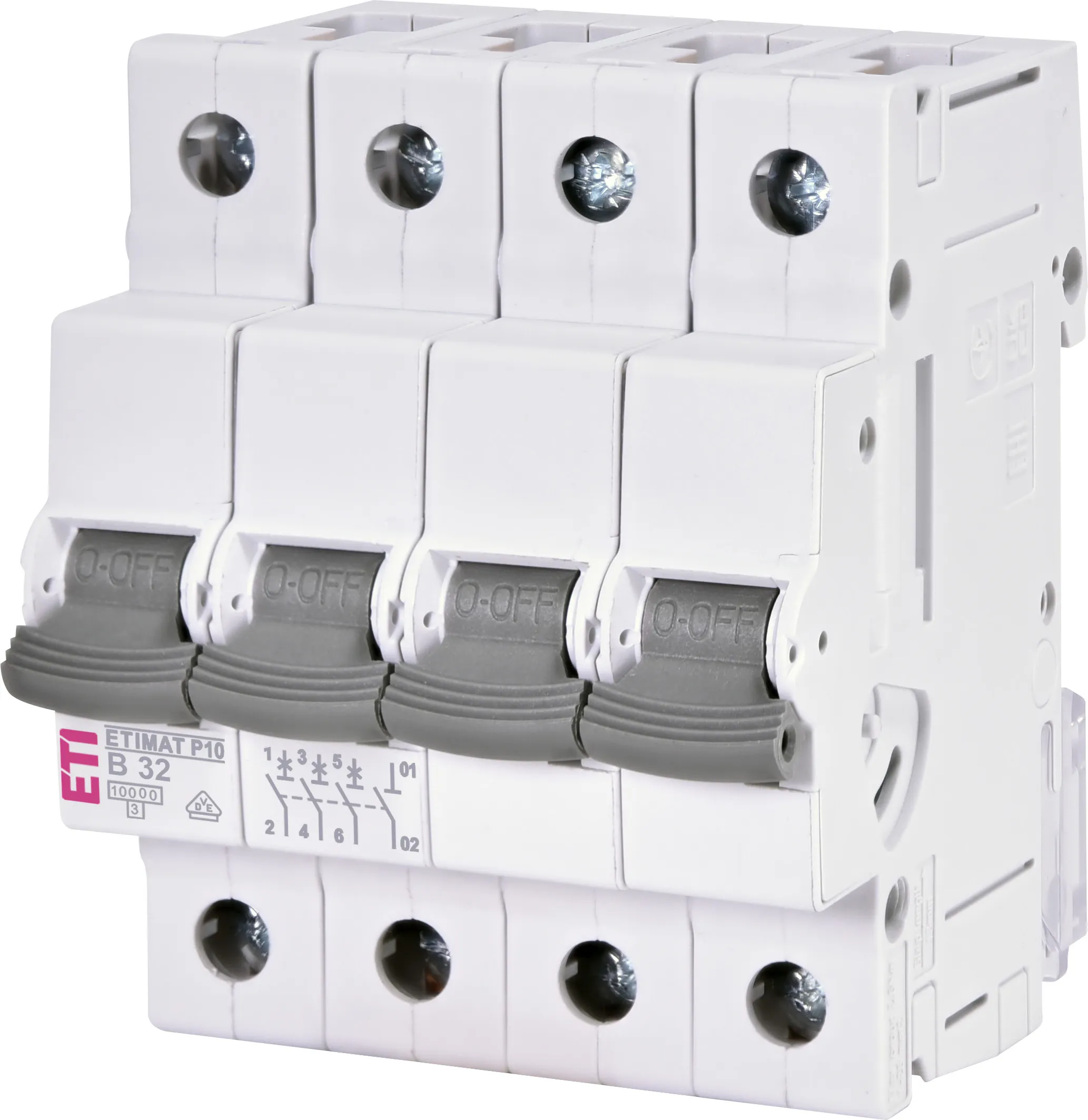 Sigurante automate (MCB) - Siguranta automata MCB 32A 3P+N Curba B 10kA ETI