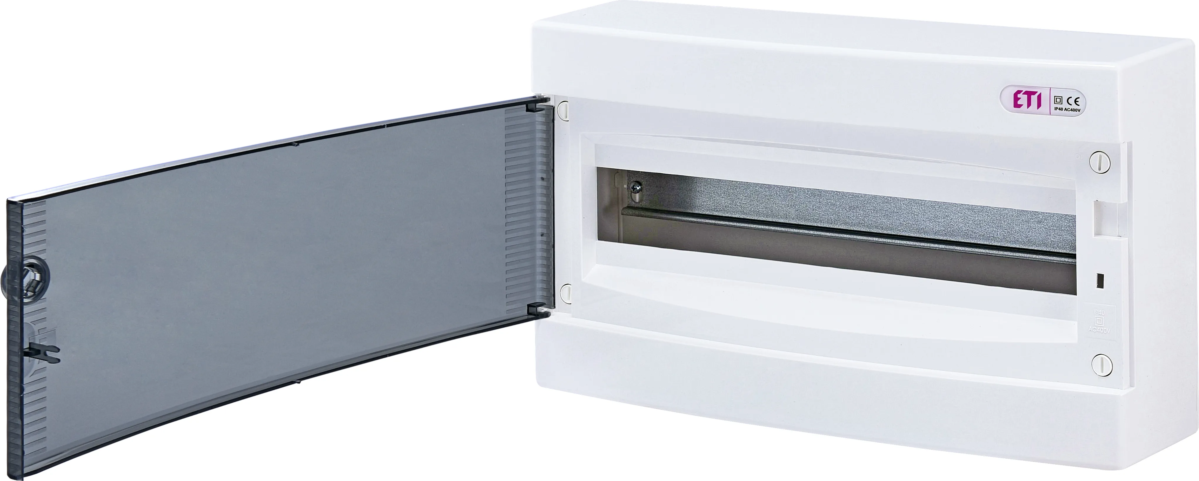 Tablouri electrice - Tablou sigurante 18 module aparent IP40 ETI usa transparenta 63A